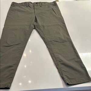 Express Men's 34x30 Green Khaki Pants